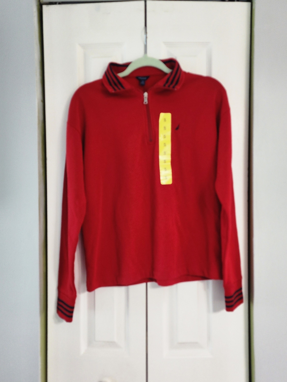 Nautica Red Quarter-Zip Pullover